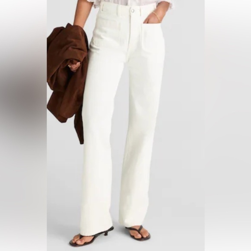 Madewell Women's White Flared Jeans size 2 - Picture 1 of 6